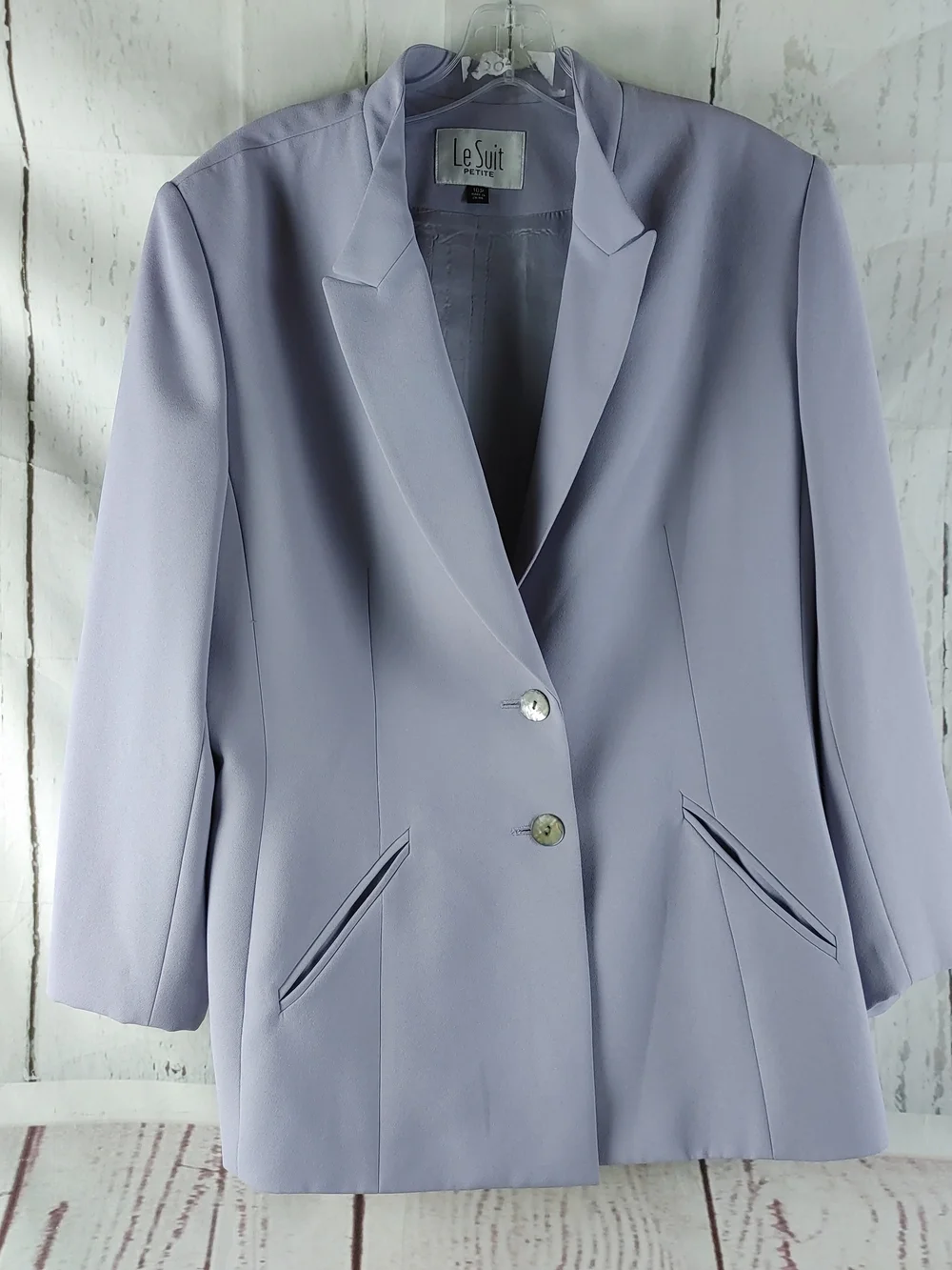 Le Suit Women's Lavender Two-Piece Blazer & Skirt Set